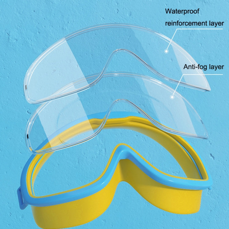 Large Frame Waterproof and Anti-fog HD Transparent Children Swimming Goggles, HD Transparent Swimming Goggles(White), HD Transparent Swimming Goggles(Pink), HD Transparent Swimming Goggles(Blue Yellow), HD Transparent Swimming Goggles(Blue White)      ...