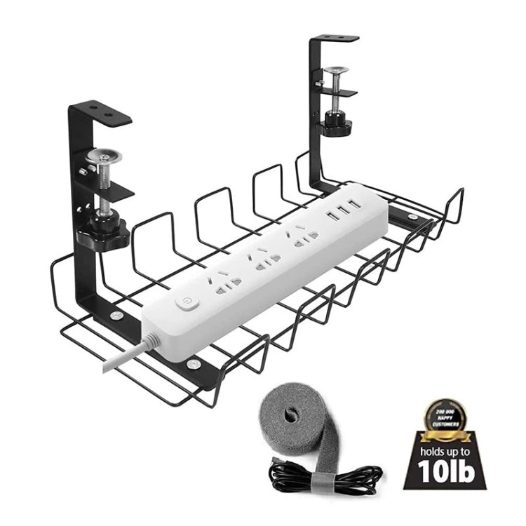 Under Desk Cable Management Tray Carbon Steel Cable Organizer Cable Storage Rack, 40.5 CM – Durable Build, Easy to Use