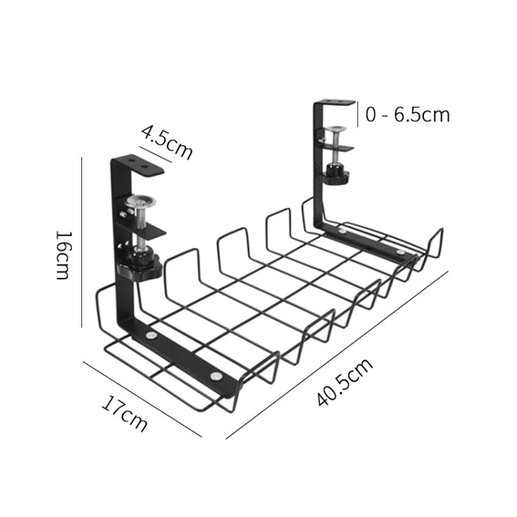 Under Desk Cable Management Tray Carbon Steel Cable Organizer Cable Storage Rack, 40.5 CM – Durable Build, Easy to Use