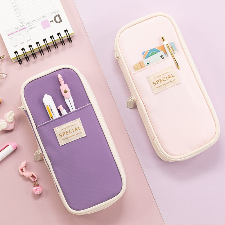 Macaron Double-Layer Retractable Large Capacity Pencil Case