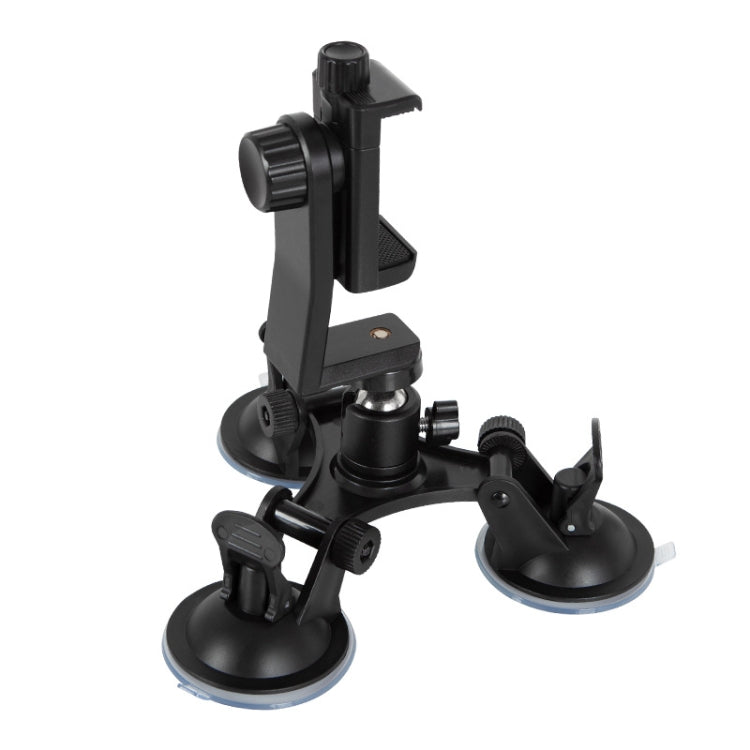 Car General Purpose Vehicle Bracket Suction Cup Fixed Glass Video Shooting Base, Suction Cup+PTZ, Suction Cup+PTZ+Gopro Screw, Suction Cup+PTZ+Phone Clip – Durable Build, Easy to Use Suction Cup+PTZ+Phone Clip