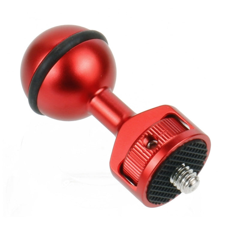 2.5cm Ball Head Clip for Action Camera Underwater Video Camera Light Diving Joint, Red, Black, Titanium Red