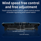 CoolCold 17inch Gaming Laptop Cooler Six Fan Two USB Port 2600RPM Laptop Cooling Pad – TPU