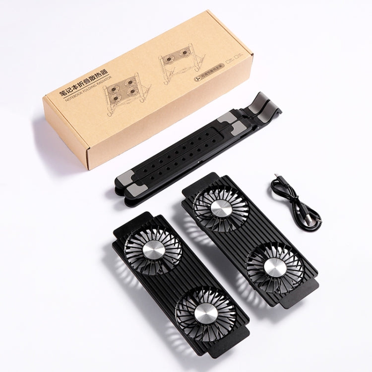 Laptop Radiator Bracket Folding Storage Air-cooled Cooling Base,Style:, Four Fan – TPU