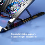 Laptop Radiator Bracket Folding Storage Air-cooled Cooling Base,Style:, Four Fan – TPU