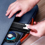 Laptop Radiator Bracket Folding Storage Air-cooled Cooling Base,Style:, Four Fan – TPU