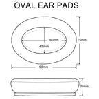 2pcs Headphone Cover Foam Cover for JBL E55BT, Color: Without LR, Black