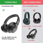 2pcs Headphone Cover Foam Cover for JBL E55BT, Color: Without LR, Black