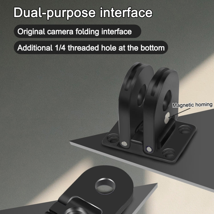 Metal Folding Magnetic Replacement Base for GoPro HERO13 Black/HERO12 Black /HERO11 Black – Magnetic, Aluminum Alloy