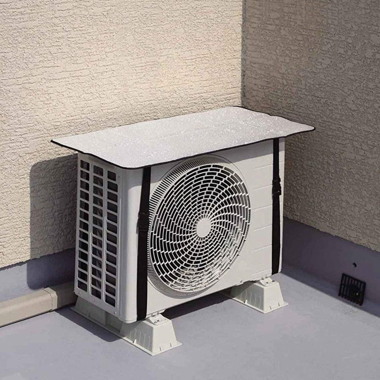 Universal Air Conditioner Cover Aluminum Foil Composite Flame Retardant Rainproof Cover, 80 x 40cm 80 x 40cm