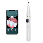 Tartar and Calculus Remover Oral Cleaning Ultrasonic Scaler Electric Visual Scaler, White, Green, Champagne White White