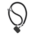 2 PCS Phone Lanyard Adjustable Detachable Neck Cord with Card, Black, Red, Yellow, Sky Blue, Wine Red, Light Gray, Dark Gray, Dark Blue, White – Lanyard Black