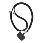 2 PCS Phone Lanyard Adjustable Detachable Neck Cord with Card, Black, Red, Yellow, Sky Blue, Wine Red, Light Gray, Dark Gray, Dark Blue, White – Lanyard Black
