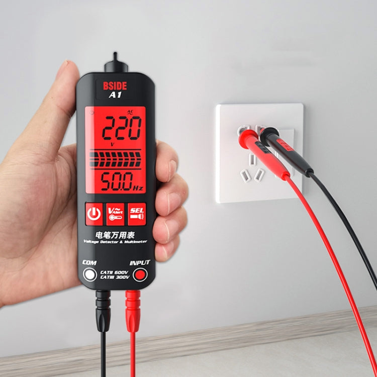 BSIDE A1 Dual Mode Smart Handheld High Precision Detection Electrician Voltage Multimeter Without Battery, A1 A1