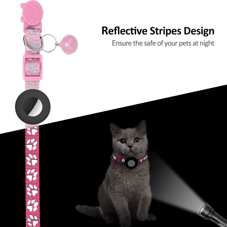Accessory – Pet Cat Reflective Collar with Bell for AirTag 2nd Gen / AirTag 1st...