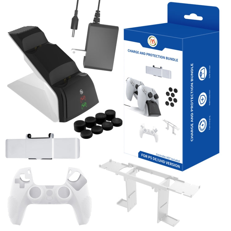 JYS JYS-P5151 For PS5 12 In 1 Handle Charger + Rocker Cap + Privacy Cover + Silicone Cover + Bracket Set, JYS-P5151