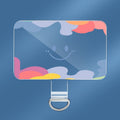 Universal Phone Lanyard Gasket Back Stick TPU Connecting Piece, Smile, Colored Smiley Face, Happy, Rainbow, Deer, Adorable Tiger Colored Smiley Face