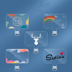 Universal Phone Lanyard Gasket Back Stick TPU Connecting Piece, Smile, Colored Smiley Face, Happy, Rainbow, Deer, Adorable Tiger