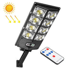 E-SMARTER LED Strong Light Dual Row Road Light Solar Garden Sensor Light, Style:, W789A-4, W789B-4 W789A-4