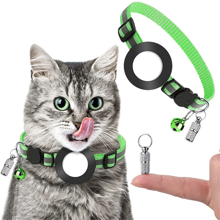 Accessory – Pet Anti Lost Address Pendant Collar with Bell for AirTag 2nd Gen /... Green