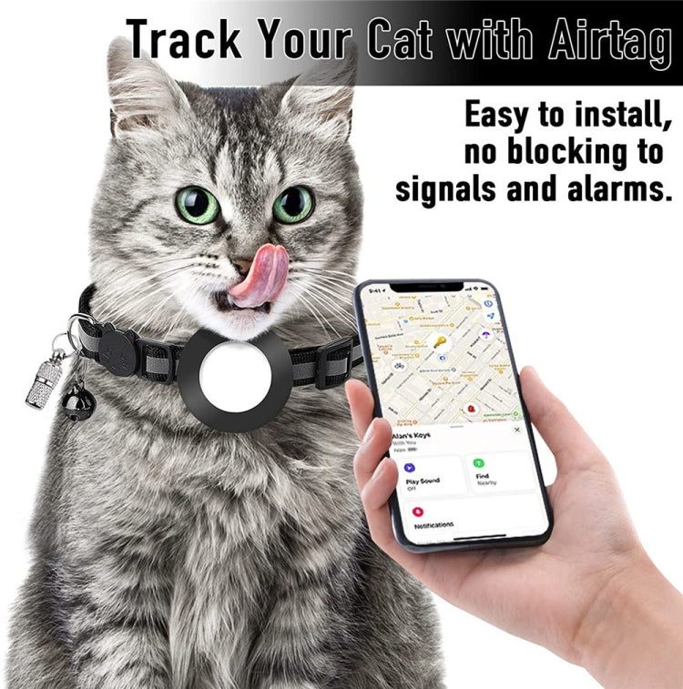 Accessory – Pet Anti Lost Address Pendant Collar with Bell for AirTag 2nd Gen /...