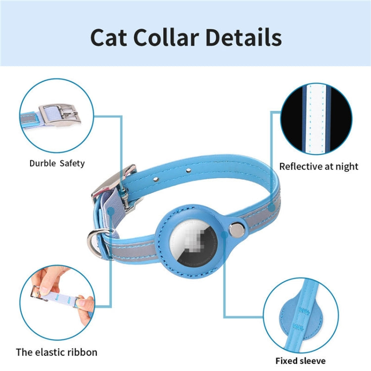 For AirTag 2nd Gen / AirTag 1st Gen Tracker Protective Cover Pet PU Collar, XS, M, S