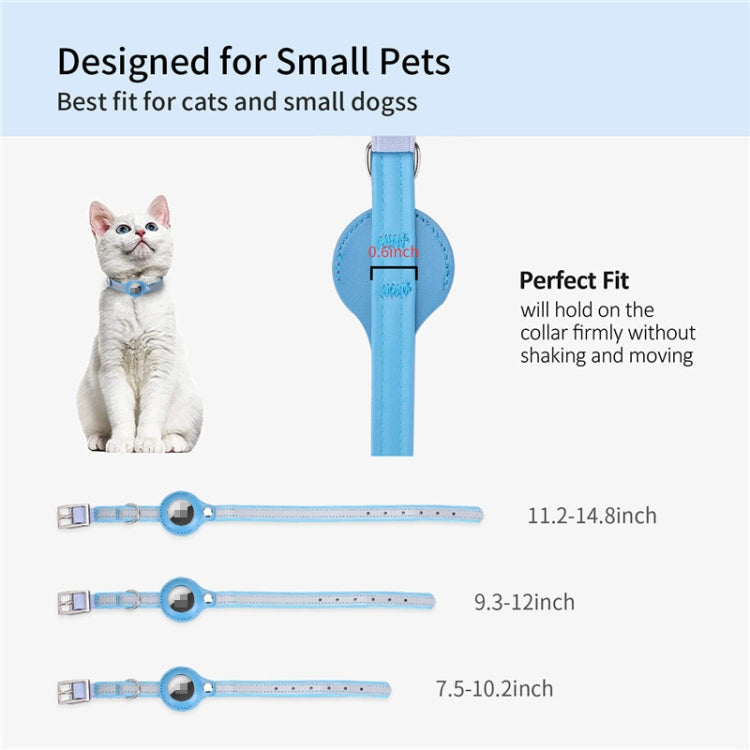 For AirTag 2nd Gen / AirTag 1st Gen Tracker Protective Cover Pet PU Collar, XS, M, S