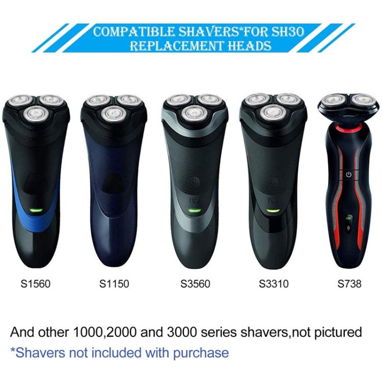 3pcs SH30 Razor Blade + Mesh Cover for Philips S1000 S2000 S3000 S4000, 3pcs SH30 – Durable Build, Easy to Use
