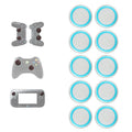 10 PCS Gamepad Silicone Luminous Button Cap Rocker Cap For PS5/PS4/PS3/ONE/360/PRO/series X/S Transparent Blue Circle
