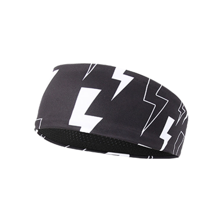 Sports Sweatband Fitness Antiperspirant Headband, Lightning Black, Classic Black, Temperament Gray, Dark Gray, Striped Gray Lightning Black