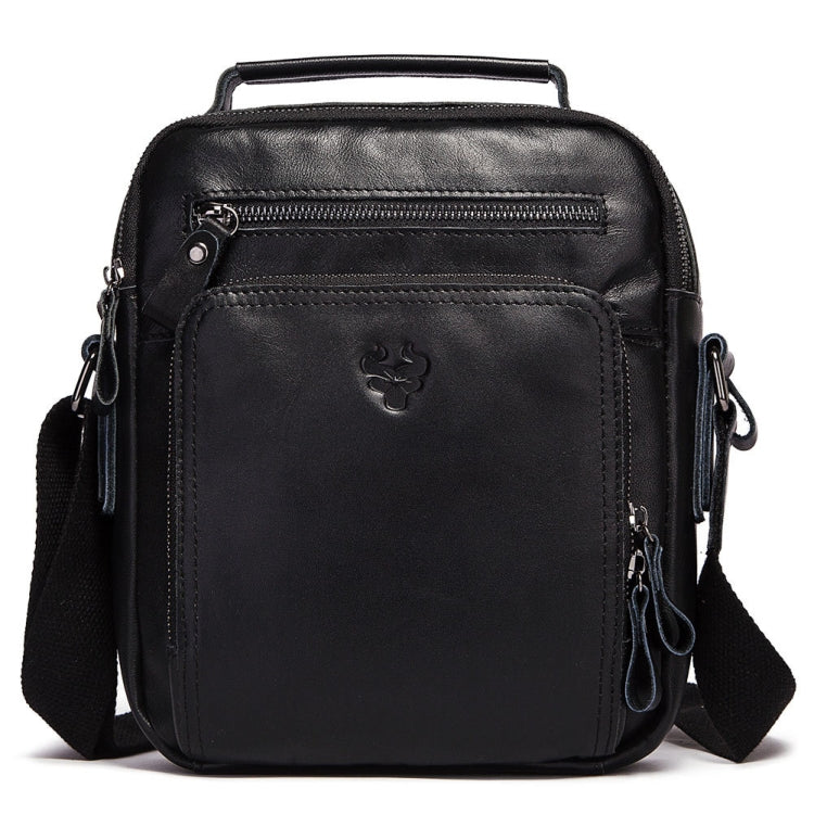 HUMERPAUL MH573 Men Shoulder Bag Leather Messengers Bag – Wear-resistant, Leather Black