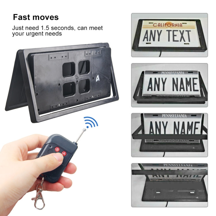 US Standard Car Flip Retractable License Plate Holder Hidden Shutter Cover License Plate Holder, US Standard Flip Retractable – Magnetic, Flip