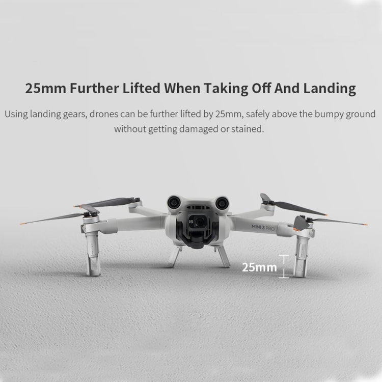 PGYTECH For DJI Mini 3 Pro Raised Landing Gear ,Can Increase 25mm – Durable Build, Easy to Use