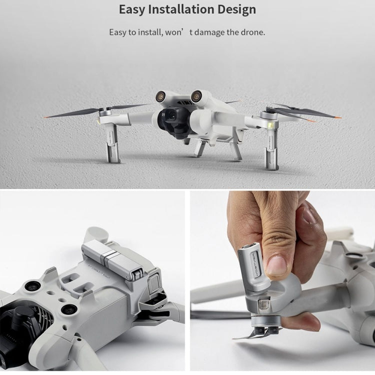 PGYTECH For DJI Mini 3 Pro Raised Landing Gear ,Can Increase 25mm – Durable Build, Easy to Use