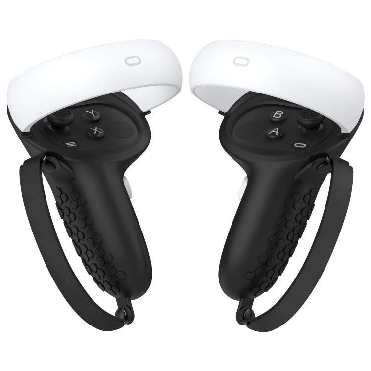 VR Controller Anti-collision Half-pack Silicone Protective Cover For Oculus Quest 2 Black