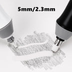 Tenwin 8302 Adjustable Electric Eraser With Rubber Refills For Sketch Drawing Erasing, Black, White, Grey
