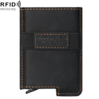 HUMERPAUL BP977 RFID Anti-Theft Card Box Leather Automatic Credit Card Set, BP977 Black, BP977 Dark Brown, BP977 Brown BP977 Black Black