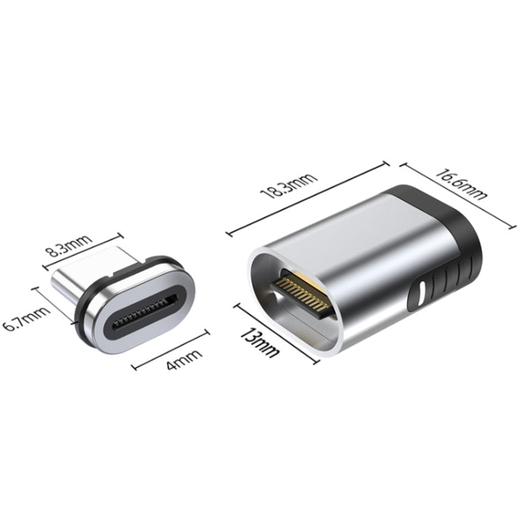 TZ28 PD 100W 24Pin Fast Charge Data and Video Transmission Type-C / USB-C Magnetic Adapter – Magnetic, Fast Charging, Aluminum Alloy