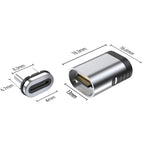 TZ28 PD 100W 24Pin Fast Charge Data and Video Transmission Type-C / USB-C Magnetic Adapter – Magnetic, Fast Charging, Aluminum Alloy