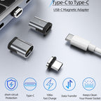 TZ28 PD 100W 24Pin Fast Charge Data and Video Transmission Type-C / USB-C Magnetic Adapter – Magnetic, Fast Charging, Aluminum Alloy