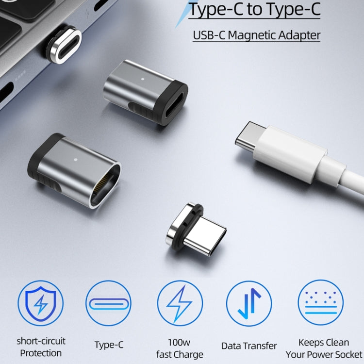 TZ28 PD 100W 24Pin Fast Charge Data and Video Transmission Type-C / USB-C Magnetic Adapter – Magnetic, Fast Charging, Aluminum Alloy