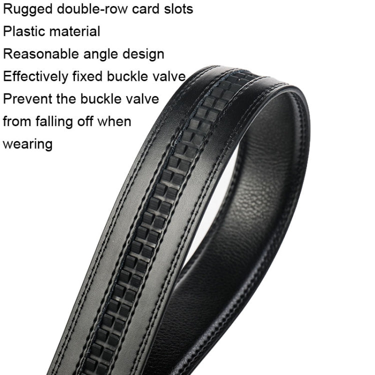 Dandali Casual Men Automatic Buckle Belt Business Soft Leather Pants Band, 120cm – Wear-resistant, Card Slot, Leather
