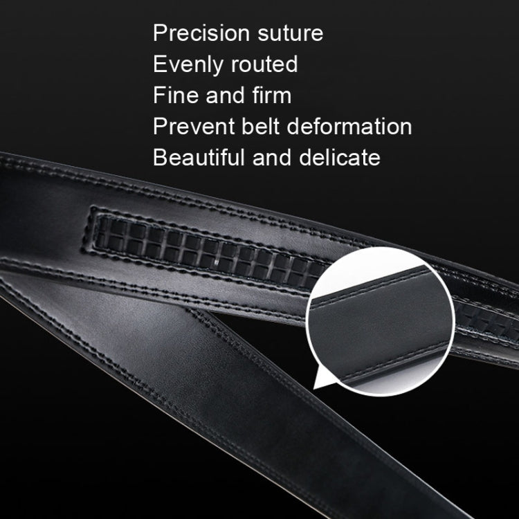 Dandali Casual Men Automatic Buckle Belt Business Soft Leather Pants Band, 110cm – Wear-resistant, Card Slot, Leather