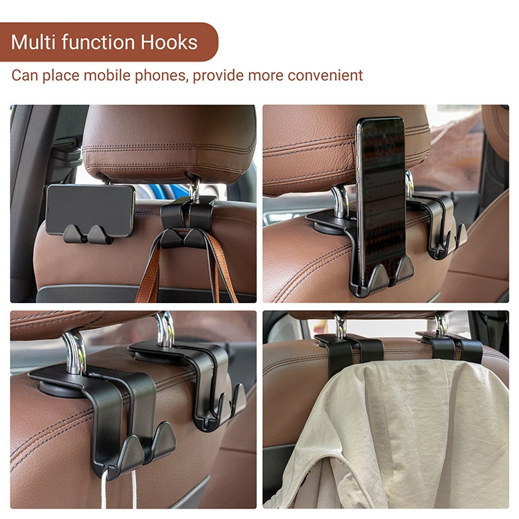 Multifunctional Car Seat Hook Lock Type Mobile Phone Holder – Durable Build, Easy to Use