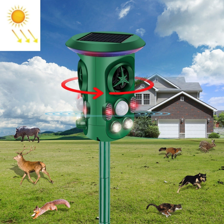 RC-543 Solar Energy 360 Degree Omnidirectional Ultrasonic Bird Repeller Animal Repeller, RC-543 Dark Green RC-543 Dark Green