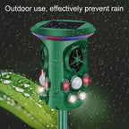 RC-543 Solar Energy 360 Degree Omnidirectional Ultrasonic Bird Repeller Animal Repeller, RC-543 Dark Green