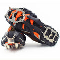 1 Pair 18 Large Spikes Crampons Outdoor Winter Walk Ice Fishing Snow Shoe Spikes,Size:, L Black, L Orange L Black