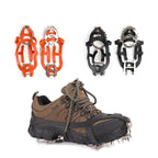 1 Pair 18 Large Spikes Crampons Outdoor Winter Walk Ice Fishing Snow Shoe Spikes,Size:, L Black, L Orange