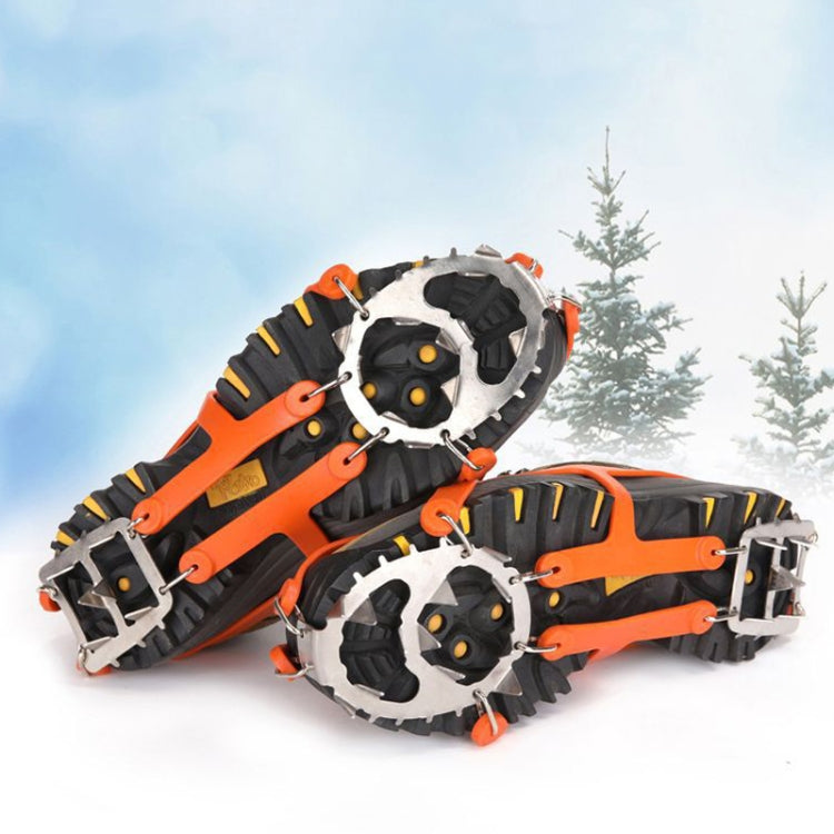 1 Pair 18 Large Spikes Crampons Outdoor Winter Walk Ice Fishing Snow Shoe Spikes,Size:, L Black, L Orange – Durable Build, Easy to Use L Orange