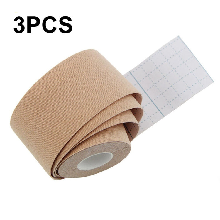 3pcs Muscle Tape Physiotherapy Sports Tape Basketball Knee Bandage, Size:, 2.5cm x 5m, 3.8cm x 5m 2.5cm x 5m Skin Color